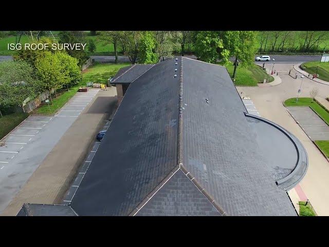 Large commercial  roof inspection  by drone Inspection