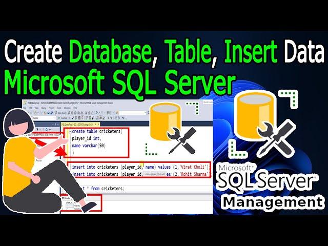 How to Create Database, Table, and Insert Data in SQL Server 2022 | Windows 10/11