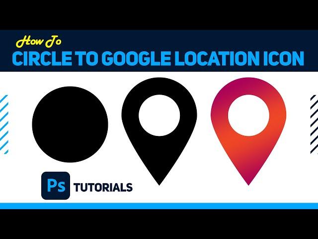 How To Design Google Location Icon In Photoshop | Icon Design | Photoshop tutorial