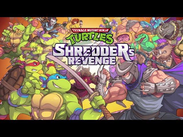 TMNT Shredder's Revenge DLC Full Game Gameplay Story Gnarly Difficulty 6 Players Coop No Commentary