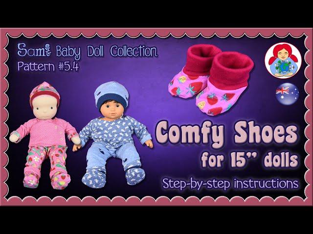 DIY Comfy Shoes for 15" dolls | Sami Baby doll collection pattern #5.4 • Sami Dolls Tutorials