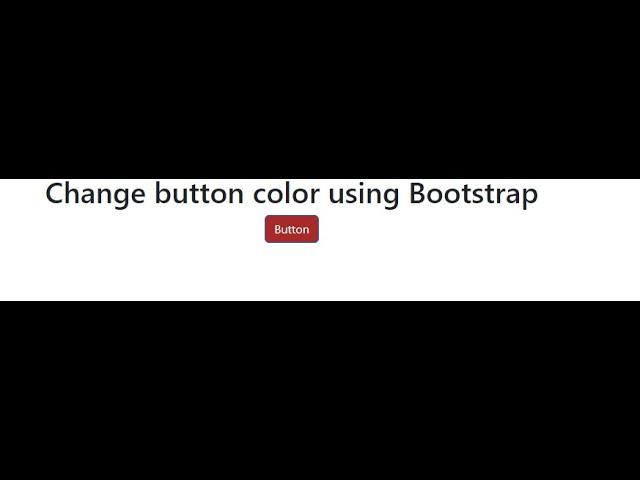 Change button color/background using bootstrap