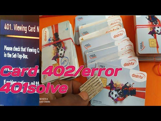 Dish tv me 401 faulty viewing card/ How to dish tv402 faulty viewing card solve video