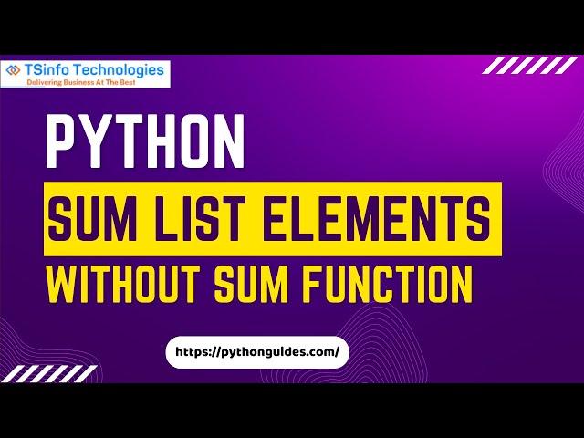 Python Program to Calculate the Sum of List Numbers without using Built_in Functions