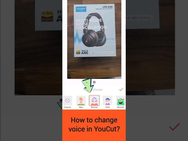 How to change voice in YouCut?