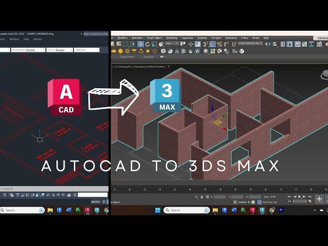 AutoCAD to 3DS Max | for Beginners | Autcad2023 | 3ds Max |