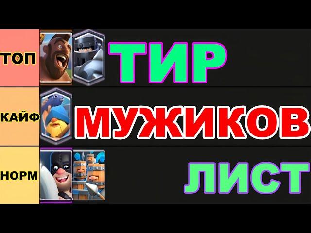 ТИР ЛИСТ МУЖЧИН | САМЫЕ СИЛЬНЫЕ МУЖИКИ в КЛЕШ РОЯЛЕ | CLASH ROYALE