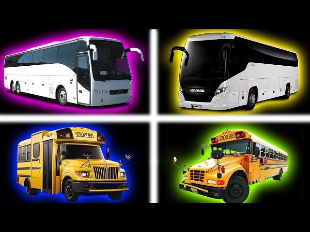 Volvo Bus & Scania Bus & School Bus Horn - Sound Variations in 8 Minutes  [Mega Mix]