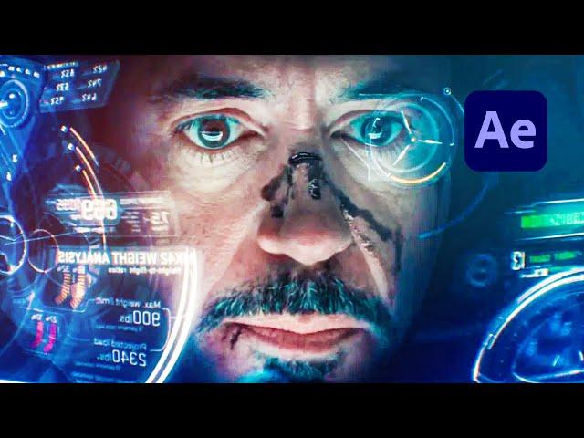 Iron Man HUD Effects in After Effects Tutorial + Free Elements