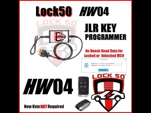 Lock50 HW04 JLR key tool hex doctor  jlr key programming spare all lost KEYS  OBD Locked RFA OEM Key