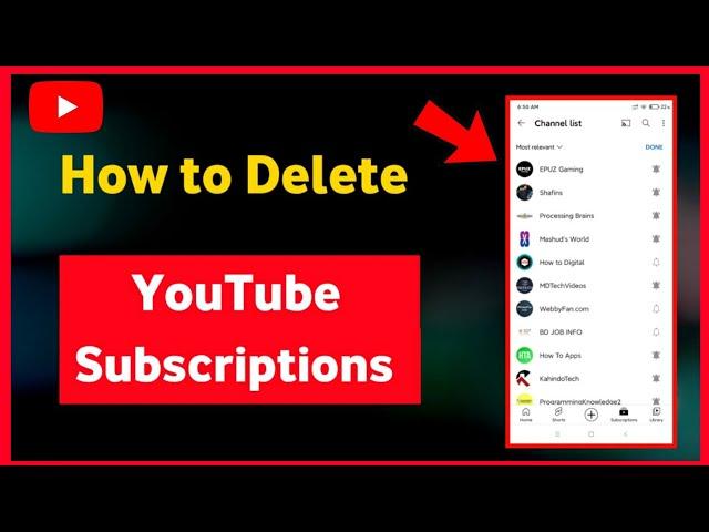 How to DELETE YouTube Subscriptions QUICKLY | Delete YouTube Subscription