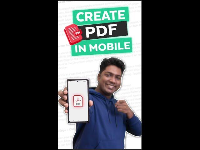 How to Create a PDF file on your Mobile