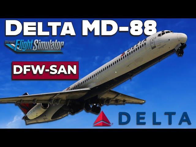 Delta MD-88 Thanksgiving Special: Live Flight from Dallas to San Diego!