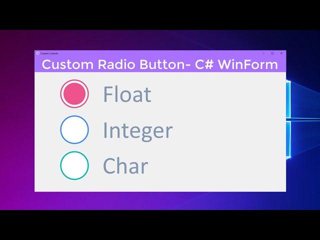 Custom RadioButton - WinForm C#