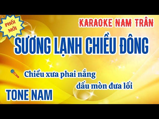 Karaoke Sương Lạnh Chiều Đông Tone Nam | Nam Trân