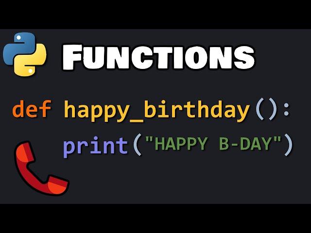 Functions in Python are easy 