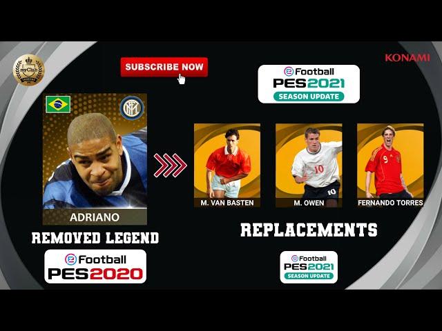 PES 2021 | REPLACEMENTS OF ALL REMOVED LEGENDS (Officially By KONAMI) Feat. Adriano, Baresi, Zanetti