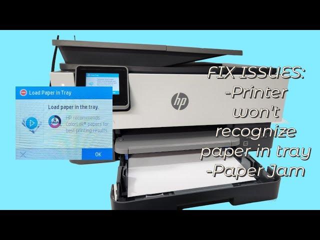 Load Paper in Tray Message or Jam Error HP Officejet 8025 Printer 8025e 8035 8035e