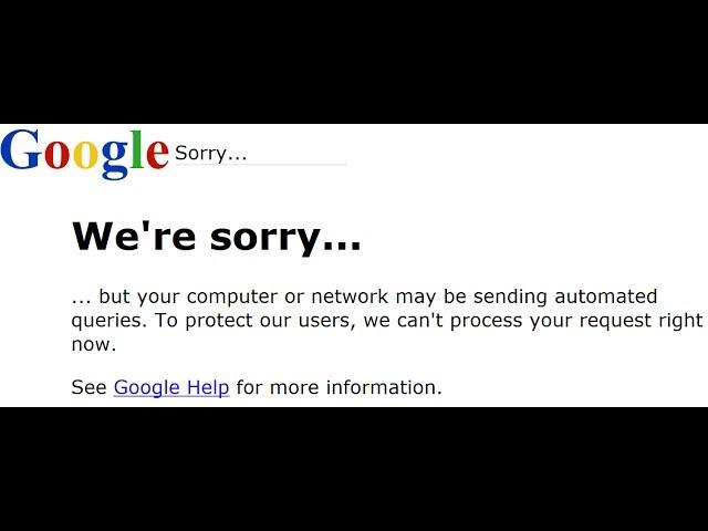 Google we're sorry