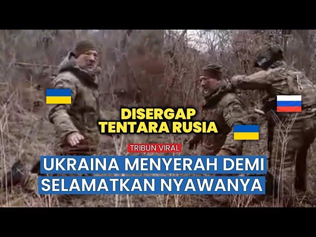 VIRAL!! Ekspresi Pasrah Tentara dari Infanteri Ukraina saat Diinterogasi Kelompok Militer Rusia