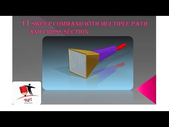 Solid edge Sweep command   multi path and cross section