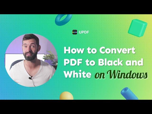 How to Convert PDF to Black and White on Windows