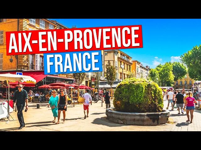 AIX-en-PROVENCE - FRANCE (Visit the city of a thousand fountains in 4K in Provence, France)