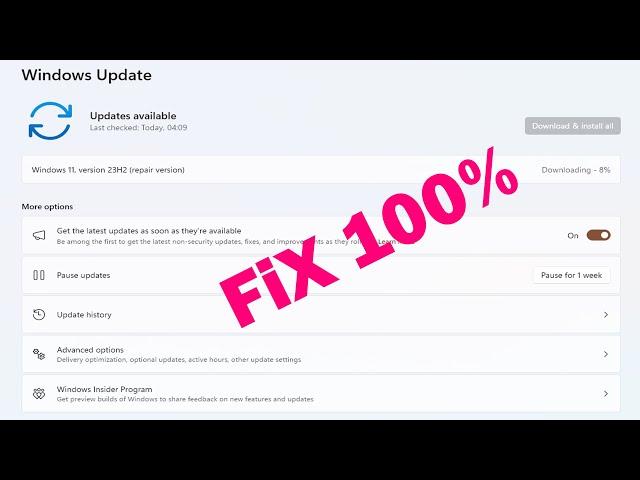 How to Repair Windows Update Error 0xc1900201 in Windows 11 Version 23H2