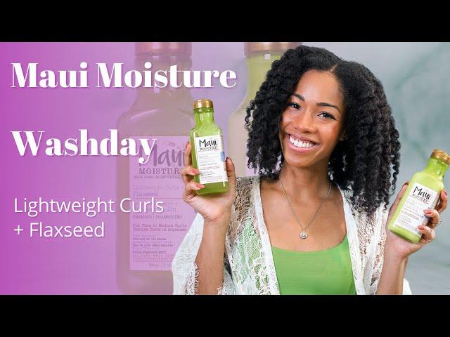 Maui Moisture Flaxseed Conditioner & Shampoo | 1st washday after 5 weeks of Boxbraids