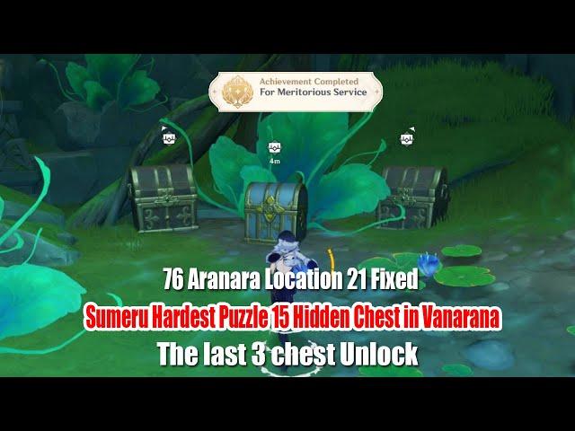 15 Hidden Chest in Vanarana Cave The Last 3 Chest Unlock - 76 Aranara Locations 21 Fixed