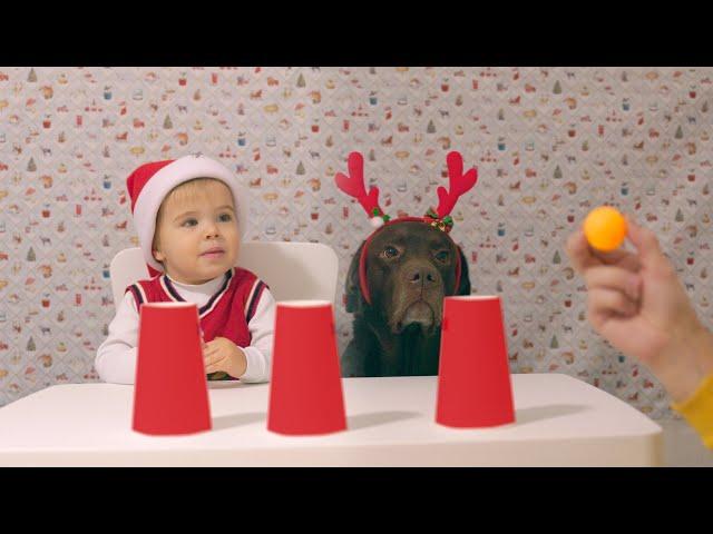 The FUNNIEST Christmas Game Ever with Baby Santa and His Dog