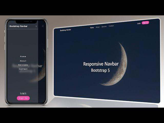 How To Make Responsive Navbar with Bootstrap 5 | Step by Step Tutorial