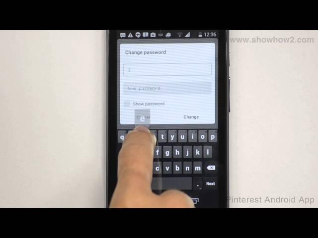 Pinterest Android App - How To Change Password