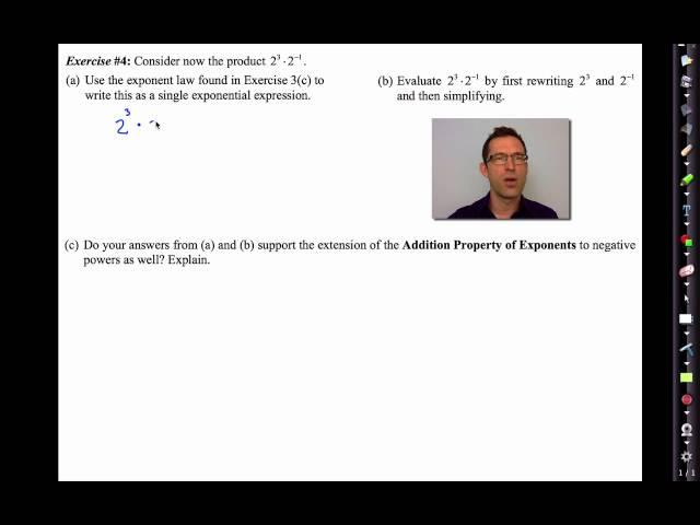 Common Core Algebra II.Unit 4.Lesson 1.Integer Exponents