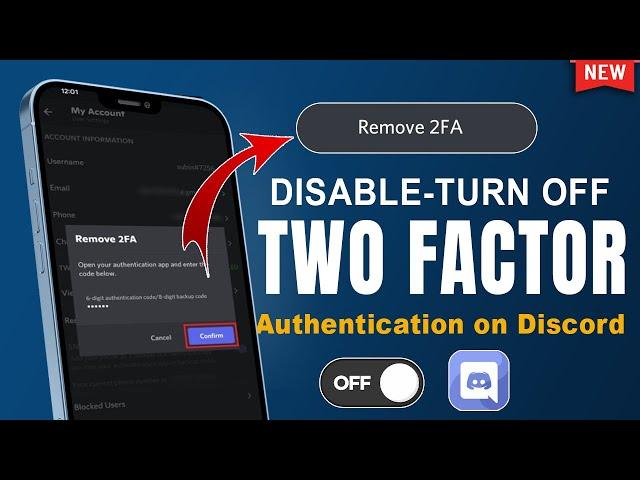 How To Disable/Turn off Two Factor Authentication on Discord 2024 | Remove 2FA on Discord