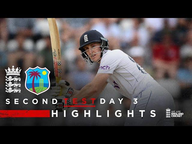 Brook Hits 71* To Build England Lead | Highlights - England v West Indies Day 3 | Rothesay Test 2024