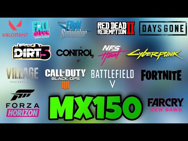 Test 17 games for mx150-(FPS)