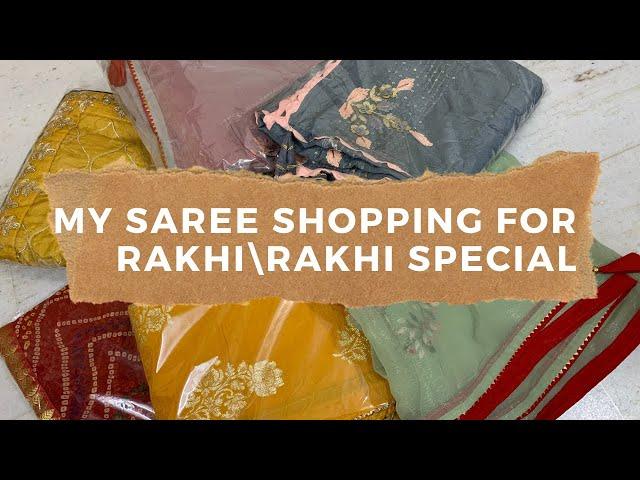 My saree shopping for Rakhi | Rakhi special | Diksha Suthar #saree #shopping #rakhi #festival #yt