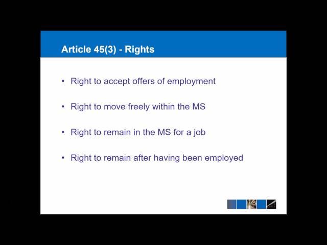 Article 45 - Free Movement of Workers