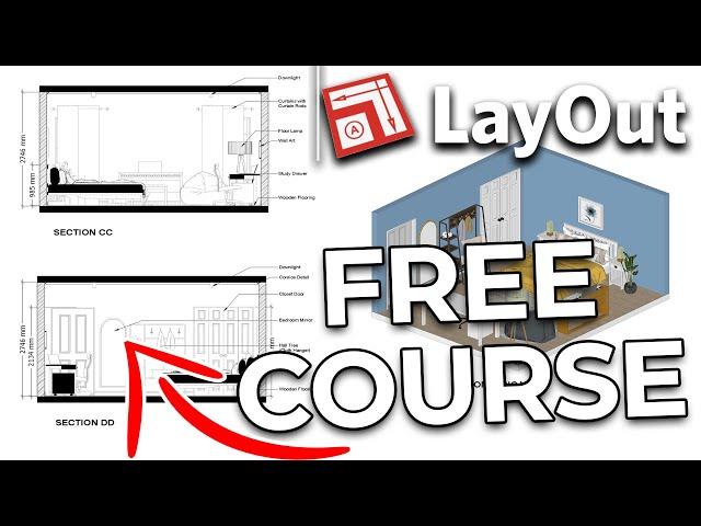 Layout for Sketchup FREE COURSE for Interior Design