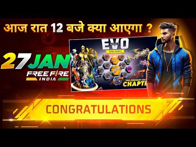 27 JANUARY 2025  FREE FIRE NEW EVENT | UPCOMING UPDATE IN FREE FIRE | TONIGHT UPDATE OF FREE FIRE