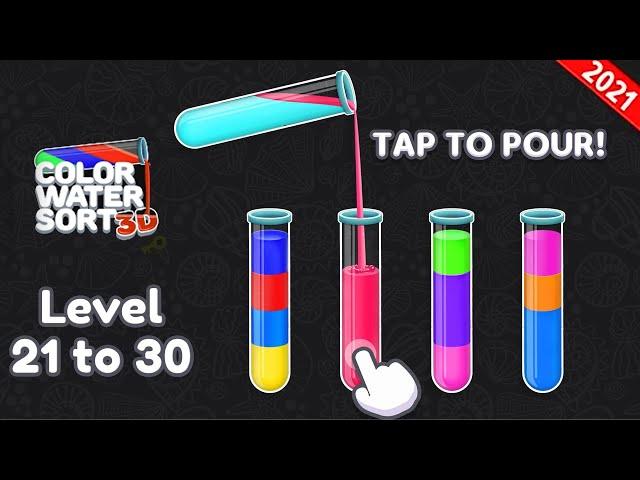 Color Water Sort Puzzle: Liquid Sort It 3D - Level - 21 to 30