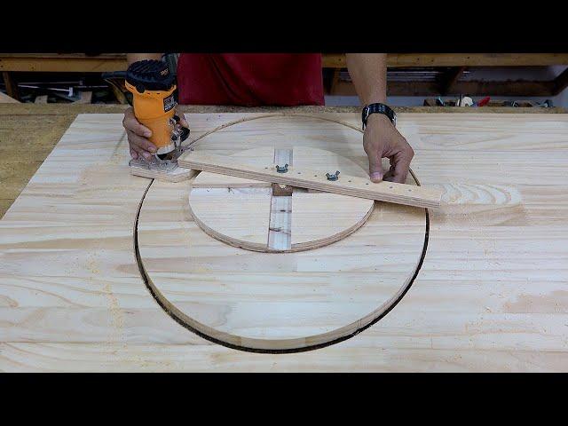 Awesome woodworking tools tips and tricks DIY Router JIG For Oval Cutting Techniques