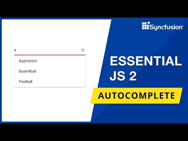 Essential JS 2 Autocomplete