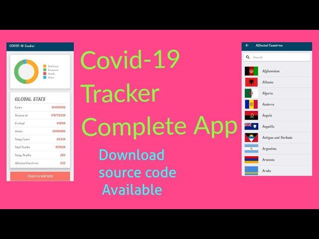 Covid-19 Tracker App Android Studio Complete App || Free Source Code Download App