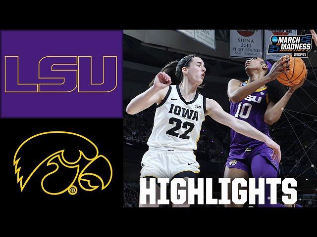 NCAA Tournament Elite 8: LSU Tigers vs. Iowa Hawkeyes | Full Game Highlights