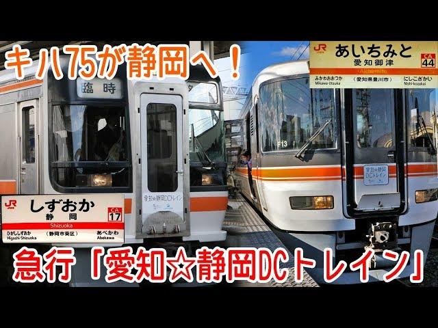 キハ75系が静岡へ！急行 愛知静岡DCトレイン号 静岡駅と愛知御津駅にて