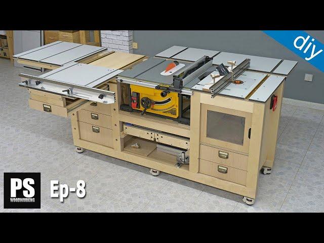 DIY Mobile Workbench with Table Saw & Router Table / Showcase - Ep 8