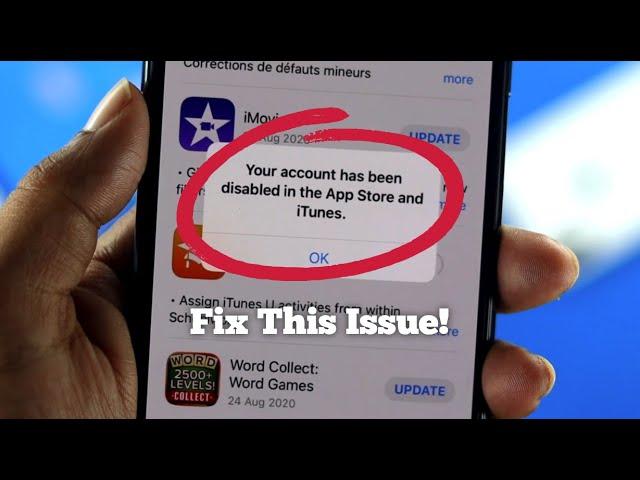 Fixed: Your Account Has been Disabled from App store & iTunes!