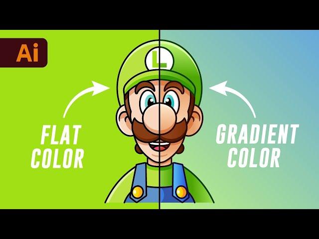 Adobe Illustrator Tutorial - Mastering the Gradient Tool to Create Character Illustrations